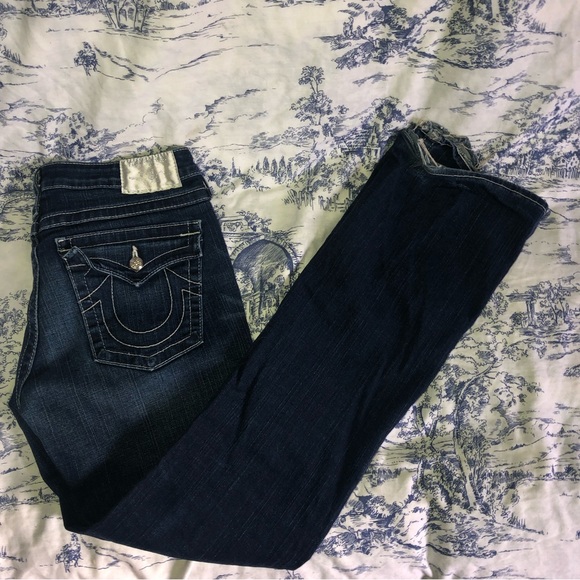 True Religion Becky Womens Black Swarovski Crystal Jeans Size 30 Beautiful. - Picture 9 of 12